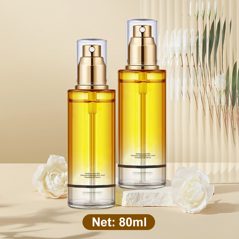 Arenzza Intensive Nourishing Hair Oil Spray bottle with a sleek design, ideal for nourishing and revitalizing hair.