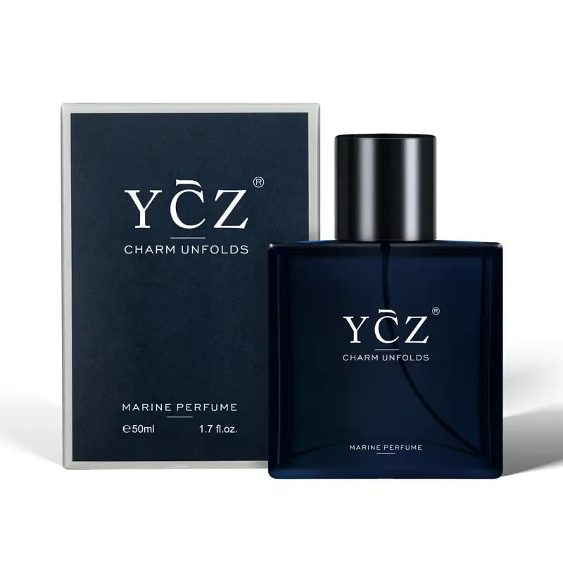 Arenzza YCZ Midnight Marine Eau De Parfum unisex bottle, 50ml, with sleek design and navy blue packaging.