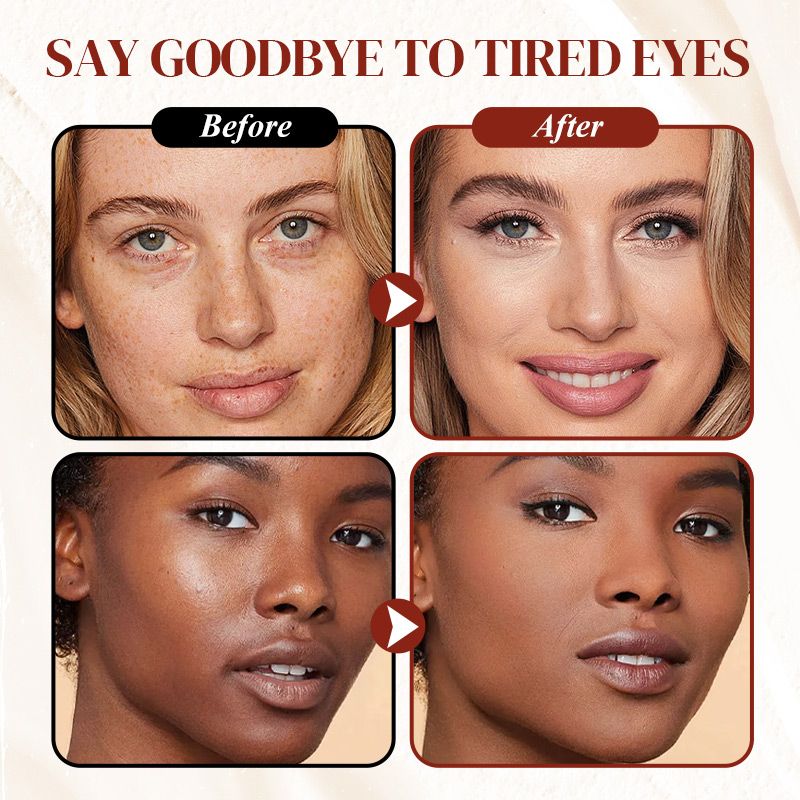 Arenzza undereye corrector concealer trio featuring three tubes with applicators for brightening and concealing dark circles.