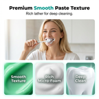Arenzza Natural Coco-Mint and Neem Toothpaste tube with green and white packaging, showcasing fresh mint and neem ingredients.