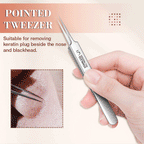 Arenzza beauty tweezers with precise tips, designed for salon use, in a sleek metallic finish for professional beauty treatments.