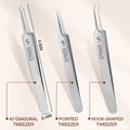 Arenzza specialized beauty tweezers for precise hair removal, featuring a stainless steel tip and ergonomic handle for salon use.