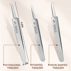 Arenzza specialized beauty tweezers for precise hair removal, featuring a stainless steel tip and ergonomic handle for salon use.