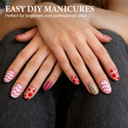 A set of 12 Arenzza acrylic nail art pens with vibrant pigments and fine tips for easy DIY nail designs.