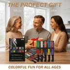 Arenzza festive hair chalk combs in vibrant colors, perfect for fun, temporary hair coloring for health and beauty styling.