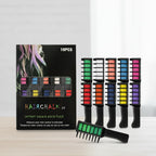Arenzza festive fun hair chalk combs in vibrant colors, perfect for temporary hair coloring and creative styling.