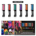 Arenzza festive fun hair chalk combs in bright colors, perfect for creative hair coloring and styling for special occasions.