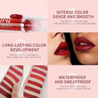 Set of 10 Arenzza matte waterproof long-lasting lip gloss tubes with sleek packaging and vibrant shades for a bold beauty look.