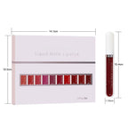 Set of 10 matte waterproof lip glosses by Arenzza, showcasing vibrant colors and sleek packaging for long-lasting, health & beauty use.