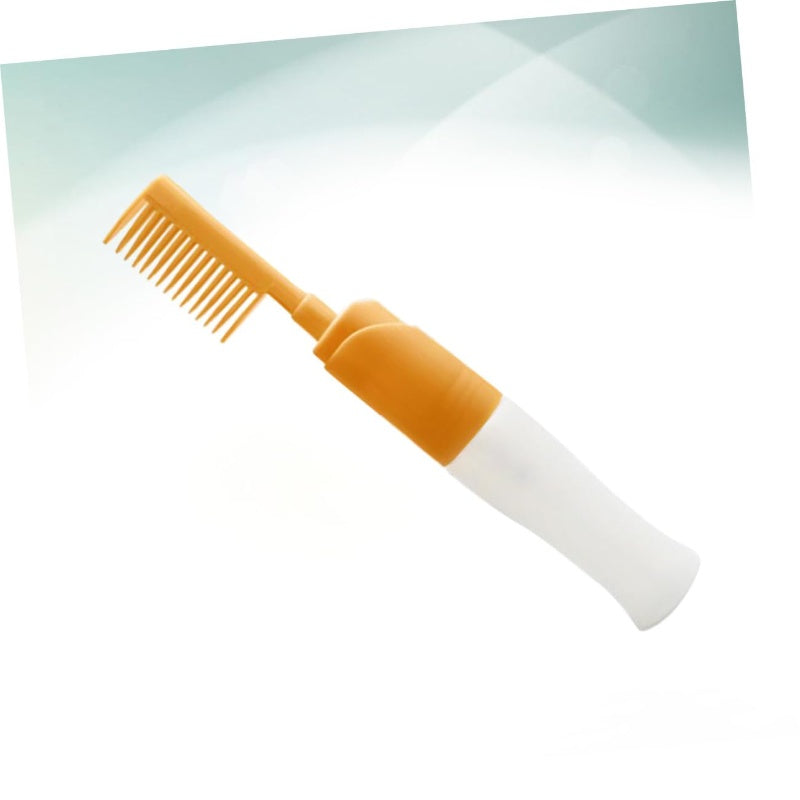 Arenzza hair dye application comb and bottle for easy, precise hair coloring in a health and beauty setting.