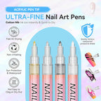 Arenzza 12-color professional nail art pen set with vibrant colors and fine tips for detailed nail designs.