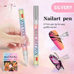 Arenzza 12-color professional nail art pen set with vibrant pens for detailed nail designs and creative beauty looks.