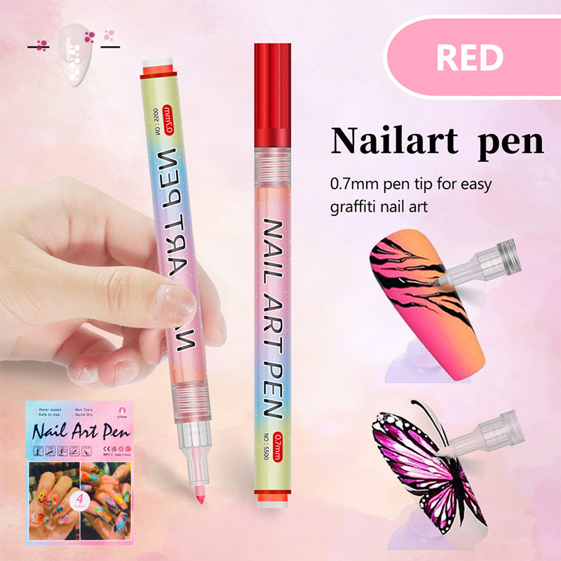 A set of 12 colorful professional nail art pens from Arenzza, ideal for detailed nail designs and creative beauty projects.