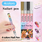 Arenzza 12-color professional nail art pen set with vibrant pens for detailed nail designs in a health and beauty product image.
