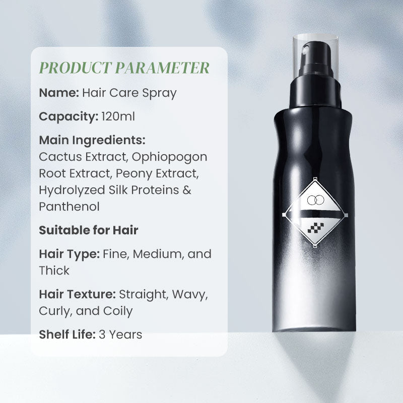 Arenzza volumizing hair leave-in styling spray bottle, designed to add body and fullness to hair with a misting nozzle.