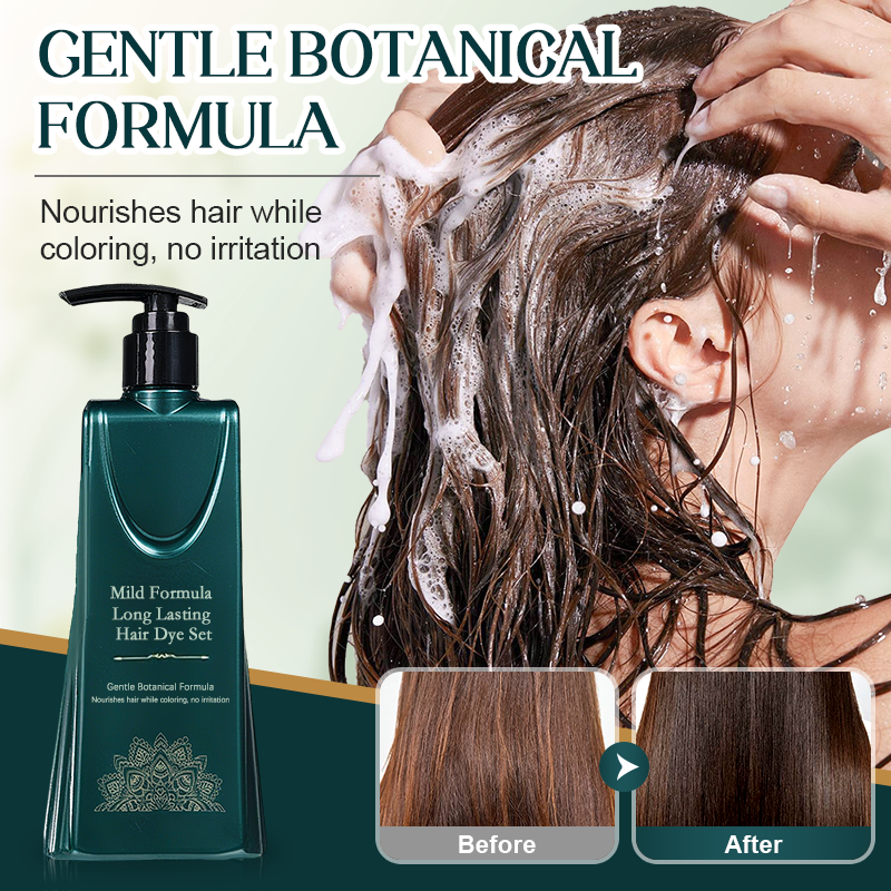 Arenzza Mild Formula Long Lasting Hair Dye Set with multiple hair color tubes, ideal for at-home hair coloring and styling.