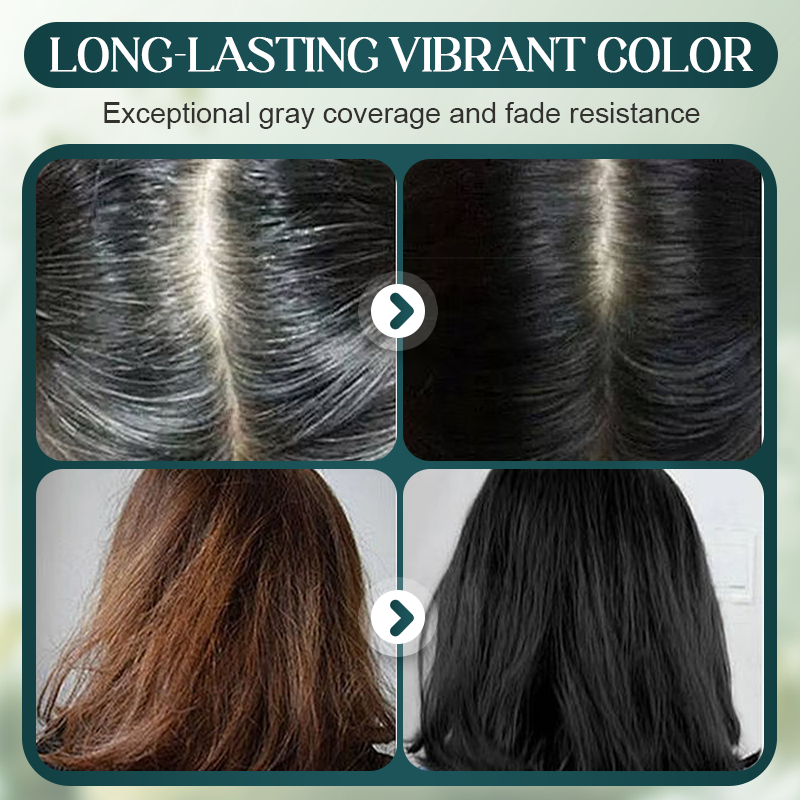 Arenzza Mild Formula Long Lasting Hair Dye Set with hair dye bottles and applicator tools for vibrant hair coloring.