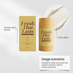 Arenzza Fresh Moisturizing Deodorant Stick, health and beauty product with a smooth, white stick in a sleek container.