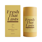 Arenzza Fresh Moisturizing Deodorant Stick shown in a clear container with a white cap, designed for underarm freshness and hydration.