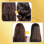 A bottle of Arenzza premium grade essential oil for hair, showcasing the clear glass bottle and natural essential oil inside.