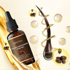 Arenzza premium grade essential oil for hair, featuring a dark amber glass bottle with dropper, ideal for hair health and beauty.