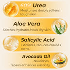 Arenzza hydrating foot cream in a jar, designed to prevent cracking and soothe dry, rough skin on feet.