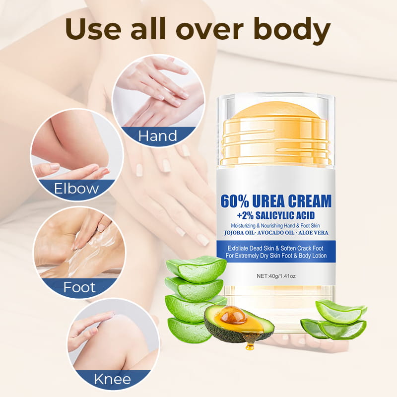 Arenzza Hydrating and Anti-Cracking Foot Cream jar with smooth cream visible, designed for healthy, moisturized feet.