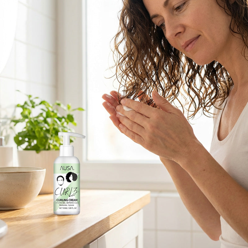Arenzza Curl Defining & Hydrating Styling Cream jar with label, showcasing the product for curly hair styling and hydration.