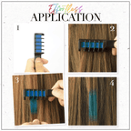Arenzza temporary hair dye chalk comb in vibrant colors, cruelty-free hair color product for fun and easy hair coloring.