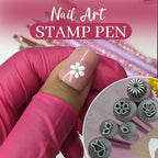 Arenzza Nail Art Stamp Pen for detailed nail designs, featuring a sleek black pen with stamping tip for precise nail art application.