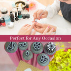 Arenzza Nail Art Stamp Pen for detailed nail designs, featuring a sleek black pen with stamping tips for precise nail art application.