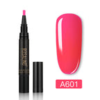 Aarenza One Step Nail Gel Pen in black, with a sleek design, used for easy nail gel application in health and beauty care.