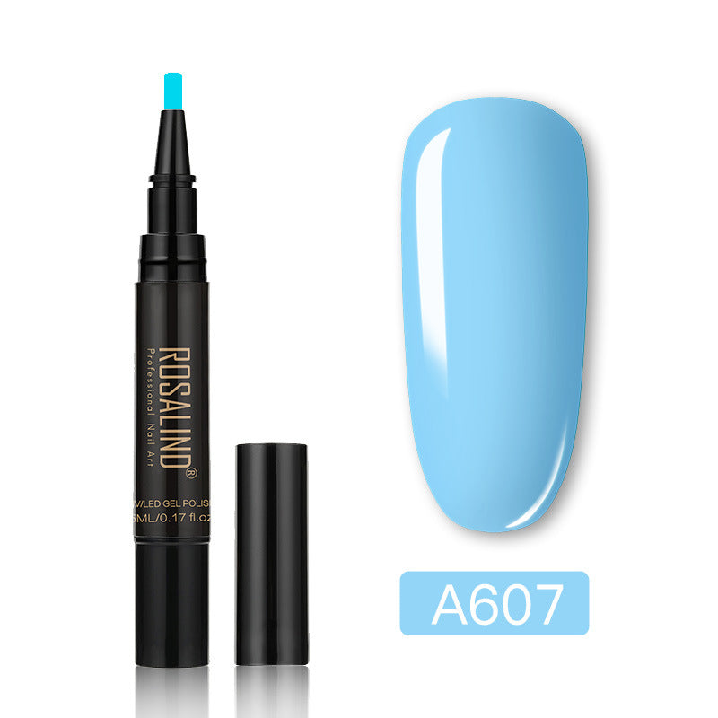 Arenzza One Step Nail Gel Pen for quick, easy gel nail application, shown with the pen and gel formula on a clean surface.