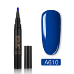 Aarenzza One Step Nail Gel Pen in black with a clear cap, designed for quick, easy gel nail application in health and beauty.
