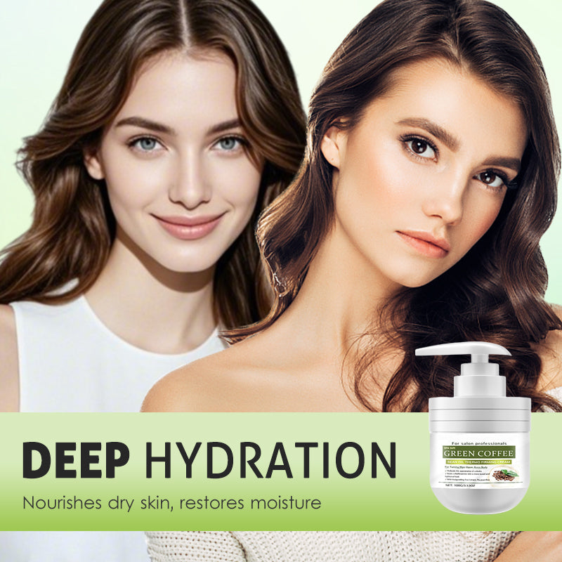 Arenzza nourishing and firming body cream jar with a smooth, white cream inside, designed for skin hydration and firmness.