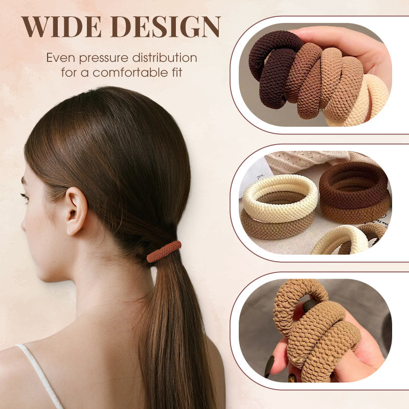 Aarenza durable wide elastic hair tie in black, designed for secure, gentle hold on thick or long hair in health and beauty.