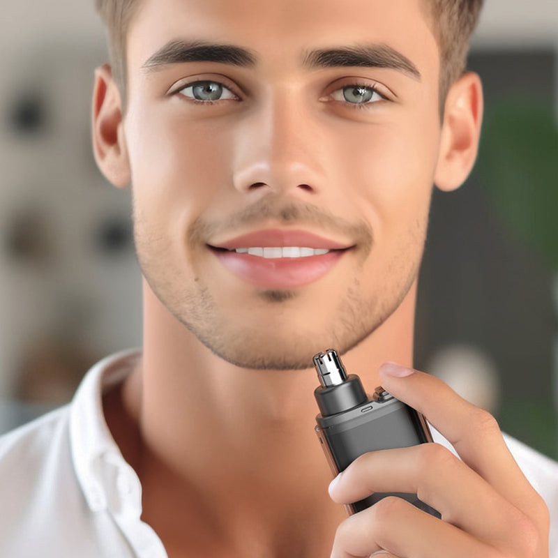 Arenzza Smart Electric Nose Hair Trimmer for health and beauty, showing a compact device with precision trimming blades.