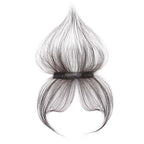 Aarenza lightweight clip-on invisible topper wig for natural hair volume and length, shown on a model.