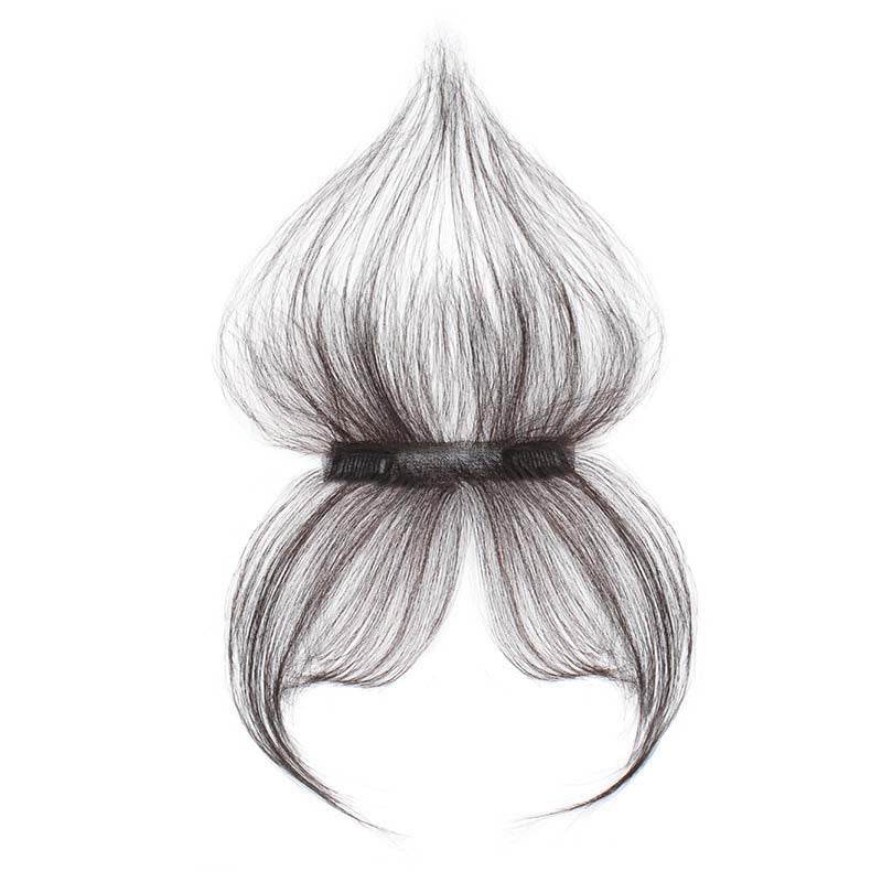 Aarenza lightweight clip-on invisible topper wig for natural hair volume and length, shown on a model.