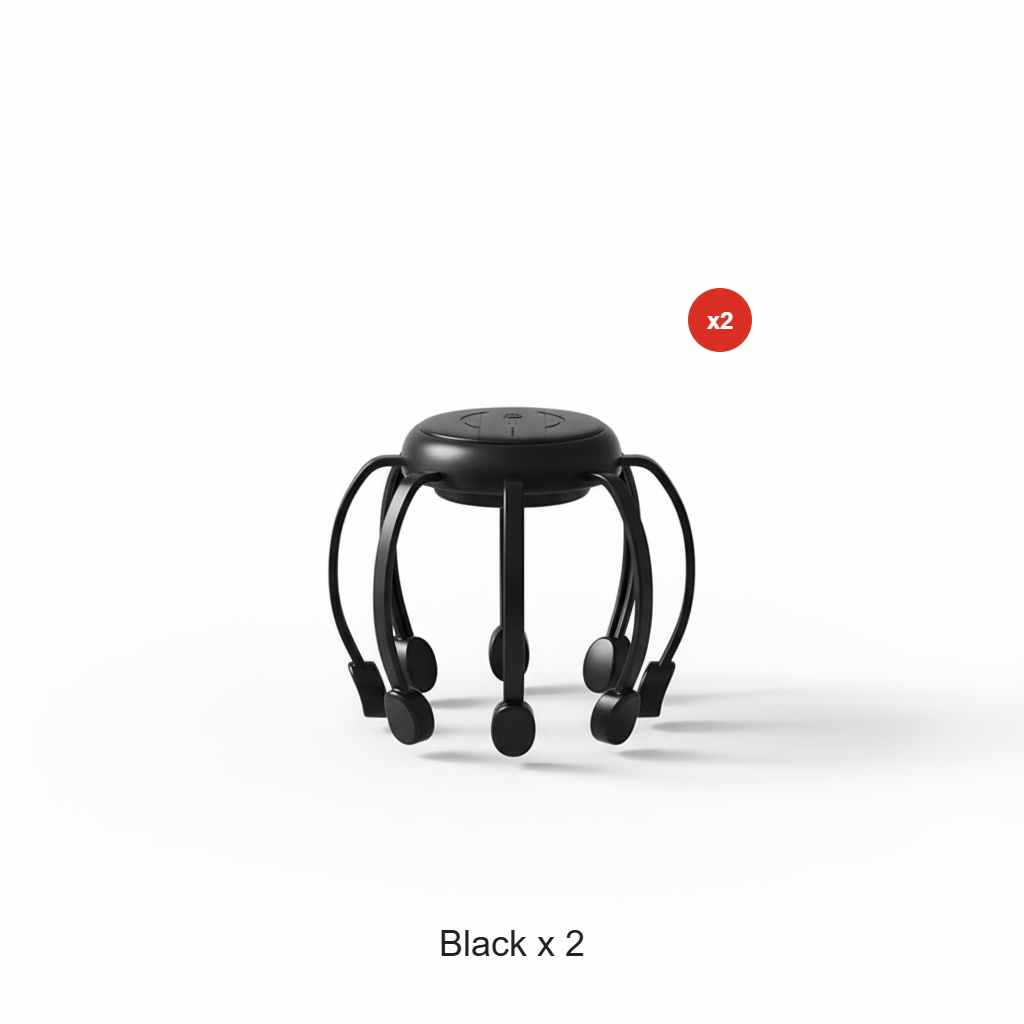Aarenzza intelligent octopus head massager with multiple modes, kneading design, portable size, and ergonomic shape for relaxation.