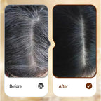 Arenzza 2-in-1 hair coloring pen with built-in comb, showcasing natural hair color and quick application for hair touch-ups.