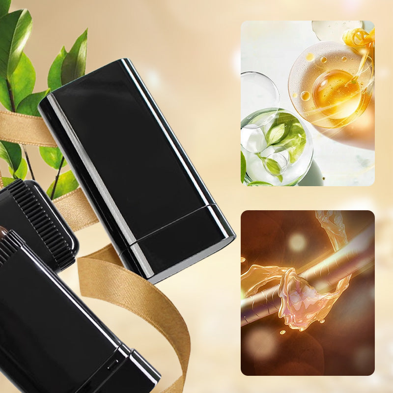 Arenzza 2-in-1 hair coloring pen with built-in comb, natural color, and quick application, shown with the pen and hair sample.
