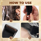 Arenzza 2-in-1 hair coloring pen with built-in comb, natural color, showing the pen and its applicator for quick hair touch-ups.