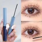 Arenzza waterproof lengthening curling mascara with volumizing brush, showcasing long, curled, and smudge-free lashes.
