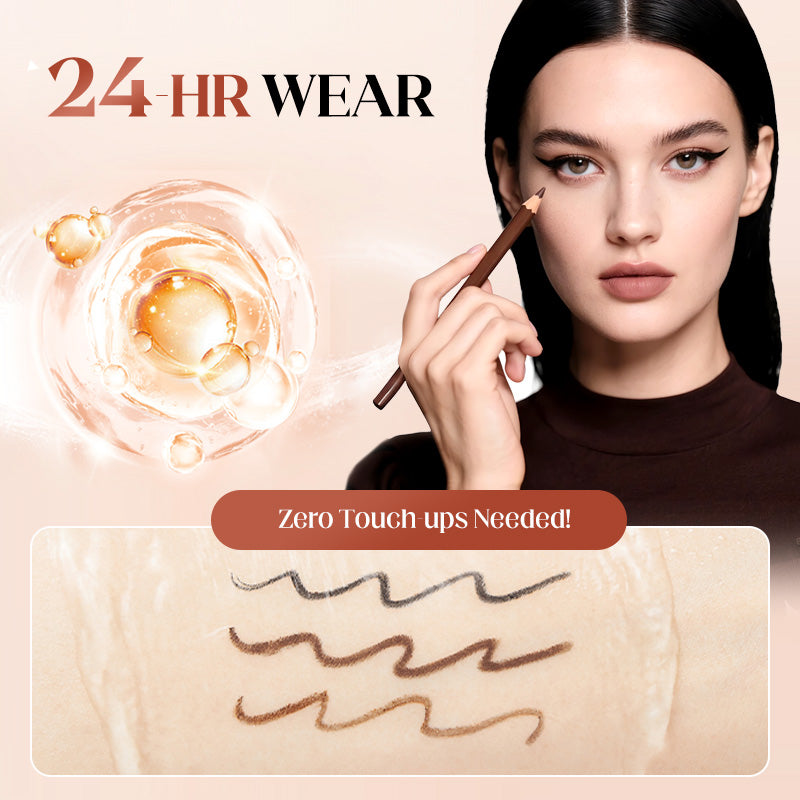 Arenzza waterproof gel eyeliner in a sleek container, designed for long-lasting, smudge-proof eye makeup, ideal for beach and water activities.