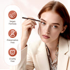 Arenzza waterproof gel eyeliner in black, showing a close-up of the smudge-proof, long-lasting, precise application on the eye.