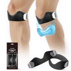 Arenzza silicone patella knee strap for knee pain relief, shown wrapped around a knee for support and compression.