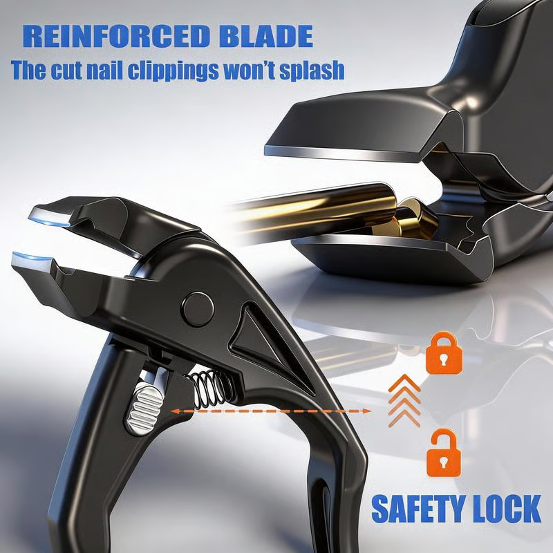 Arenzza curved blade nail clipper for precise, smooth manicures in a health and beauty setting.