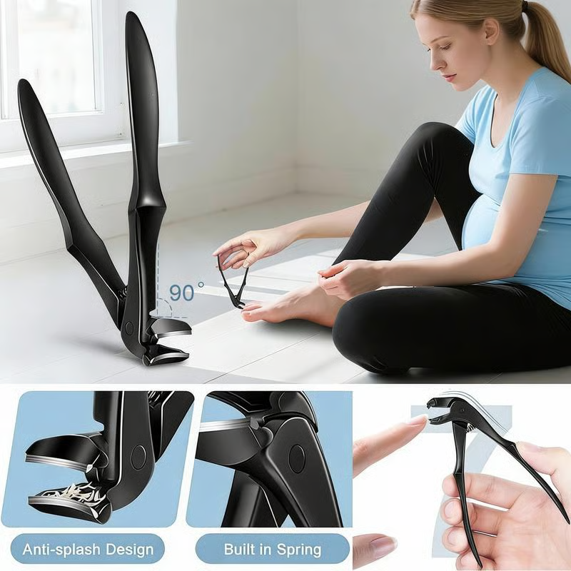 Arenzza curved blade nail clipper with sleek design for precise and smooth nail trimming, ideal for health and beauty care.