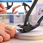 Arenzza curved blade nail clipper with stainless steel blade and ergonomic handle for precise, smooth nail trimming.